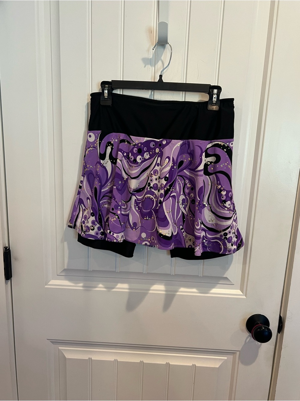 Sparkle Skirts Purple Rhinestone, athletic skort L tennis Pickleball running